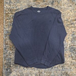Hollister Dark Blue Waffle Knit Shirt
